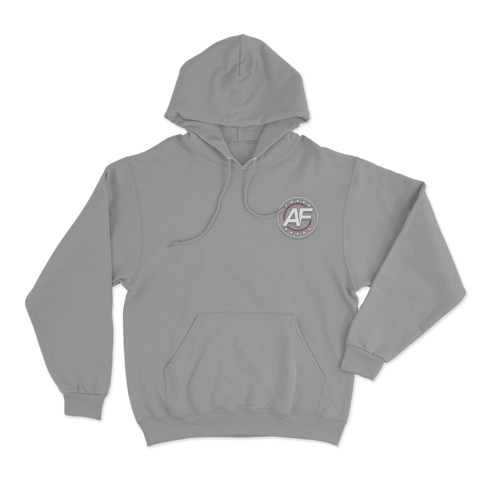 AF Badge Unisex Hoodie Grey AF Badge Unisex Hoodie Grey