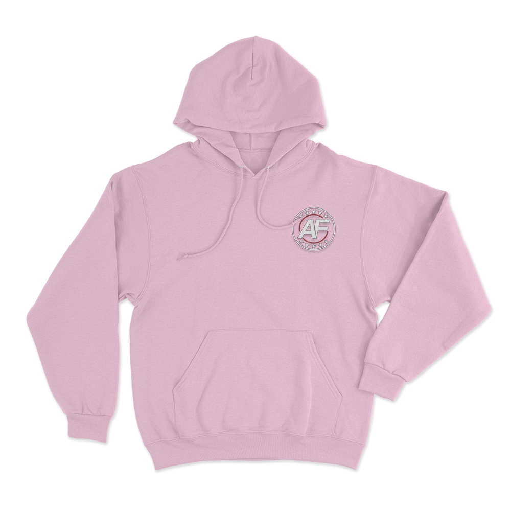 AF Badge Unisex Hoodie Pink AF Badge Unisex Hoodie Pink