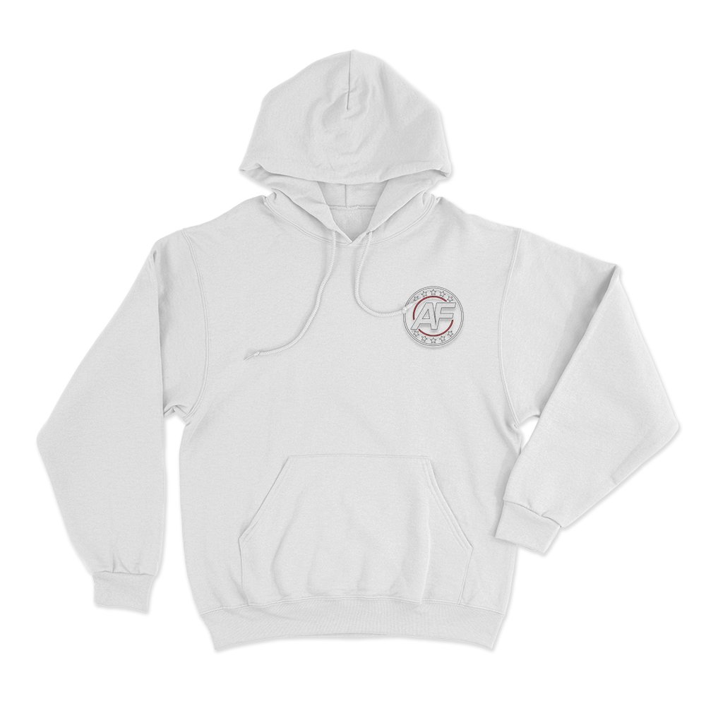 AF Badge Unisex Hoodie White AF Badge Unisex Hoodie White