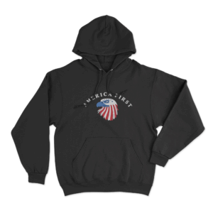 America First Eagle Unisex Hoodie Black
