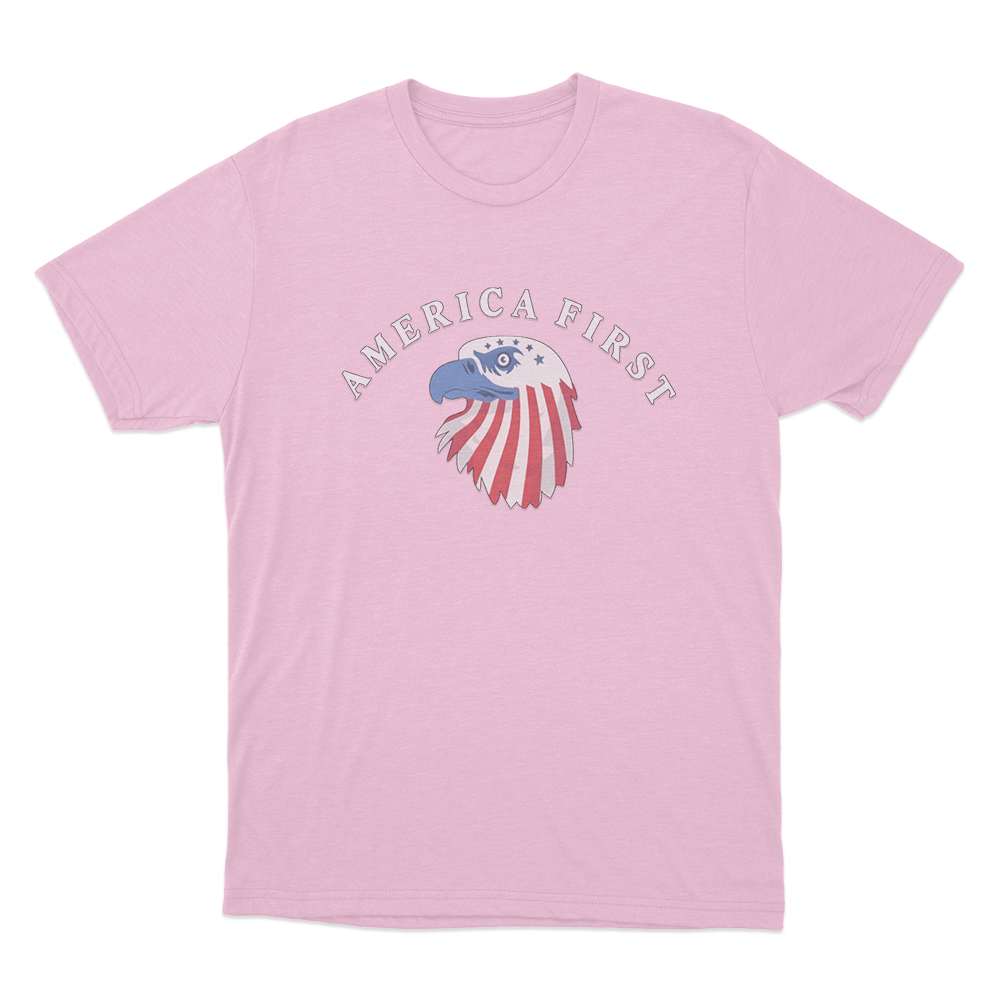 America First Eagle Unisex T Shirt Pink America First Eagle Unisex T Shirt Pink