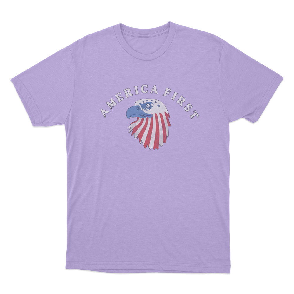 America First Eagle Unisex T Shirt Purple America First Eagle Unisex T Shirt Purple