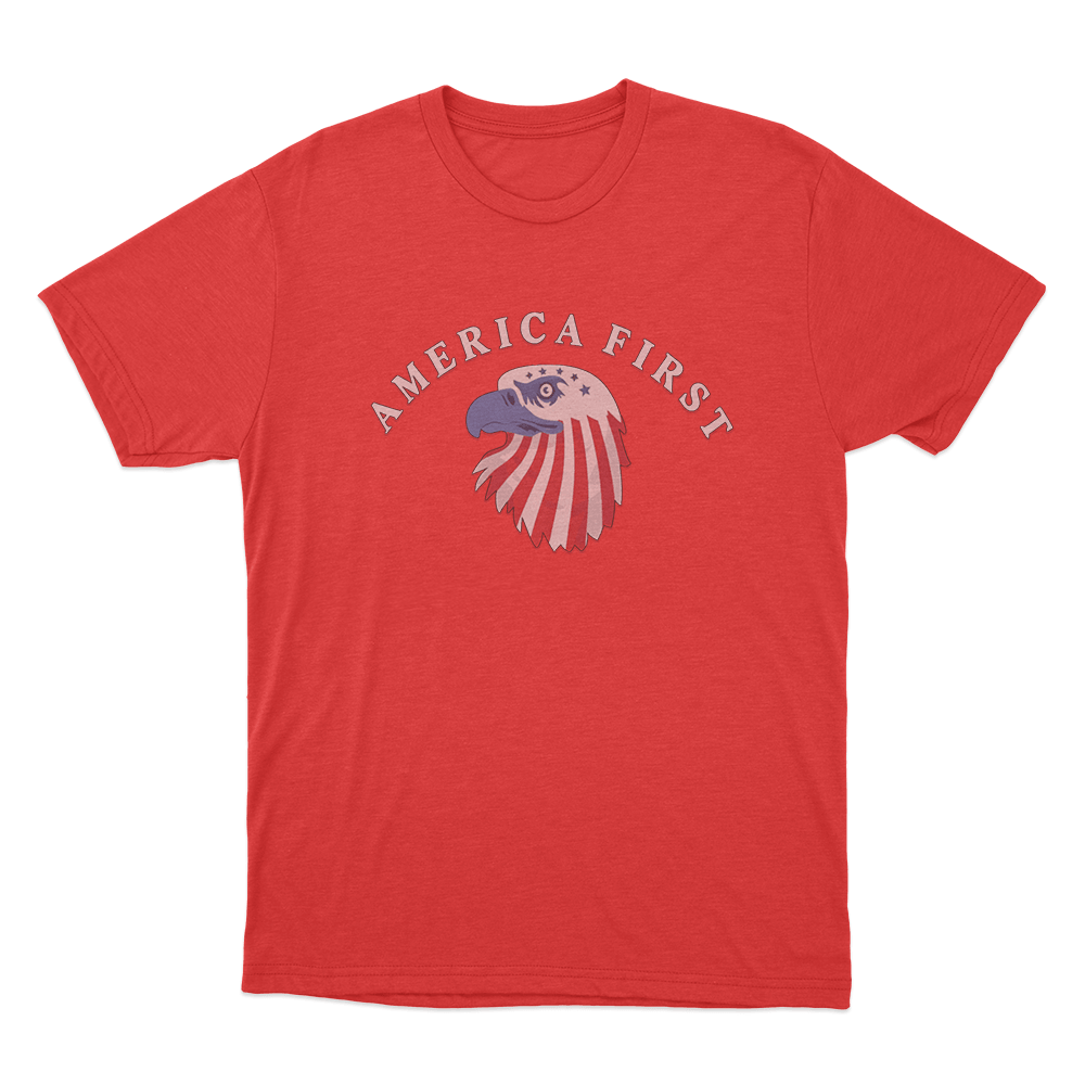 America First Eagle Unisex T Shirt Red America First Eagle Unisex T Shirt Red