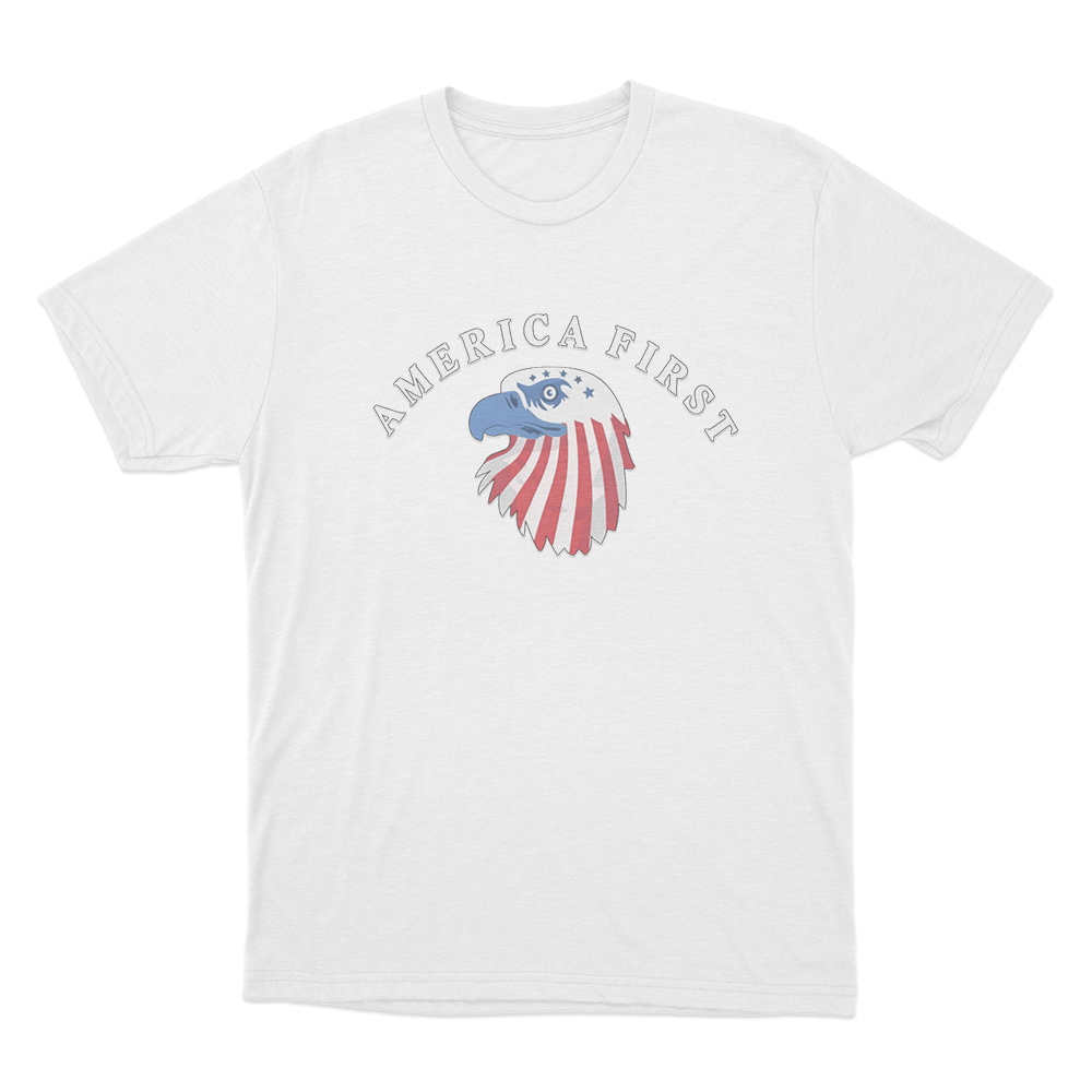 America First Eagle Unisex T Shirt White America First Eagle Unisex T Shirt White