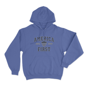 America First Est 1776 Unisex Hoodie Blue