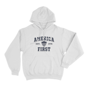 America First Est 1776 Unisex Hoodie White