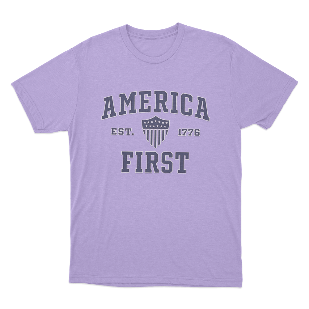 America First Est 1776 Unisex T Shirt Purple America First Est 1776 Unisex T Shirt Purple