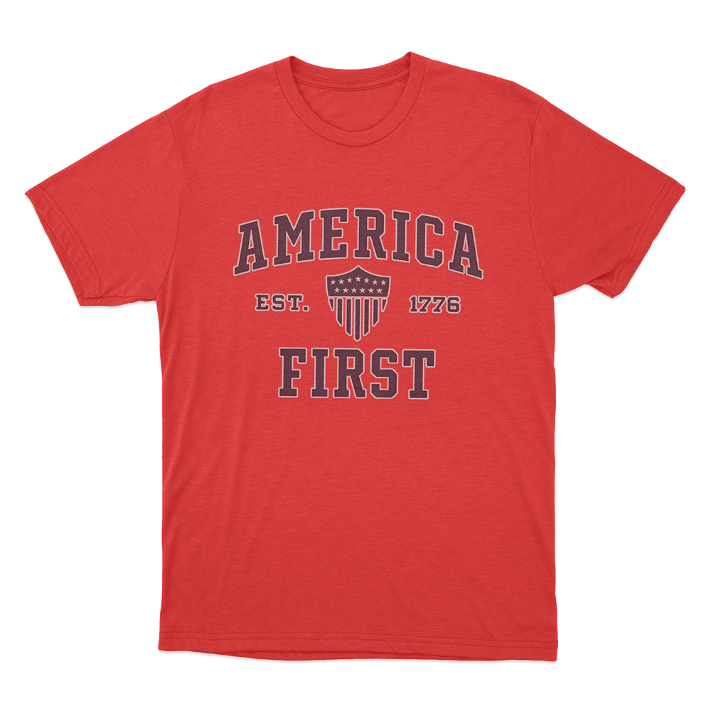 America First Est 1776 Unisex T Shirt Red America First Est 1776 Unisex T Shirt Red