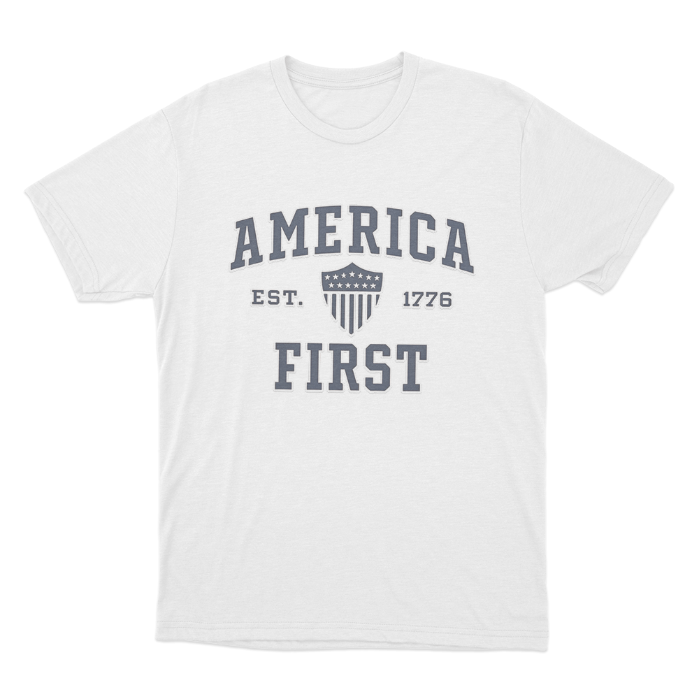 America First Est 1776 Unisex T Shirt White America First Est 1776 Unisex T Shirt White