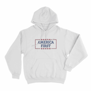America First Stars Unisex Hoodie White
