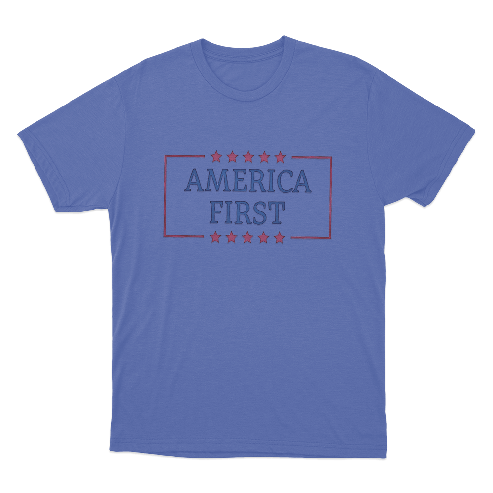 America First Stars Unisex T Shirt Blue America First Stars Unisex T Shirt Blue