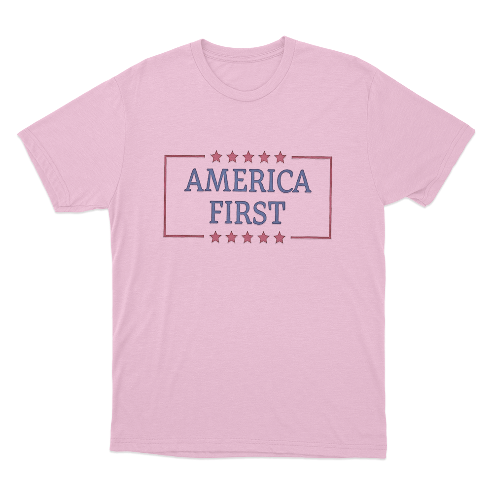 America First Stars Unisex T Shirt Pink America First Stars Unisex T Shirt Pink