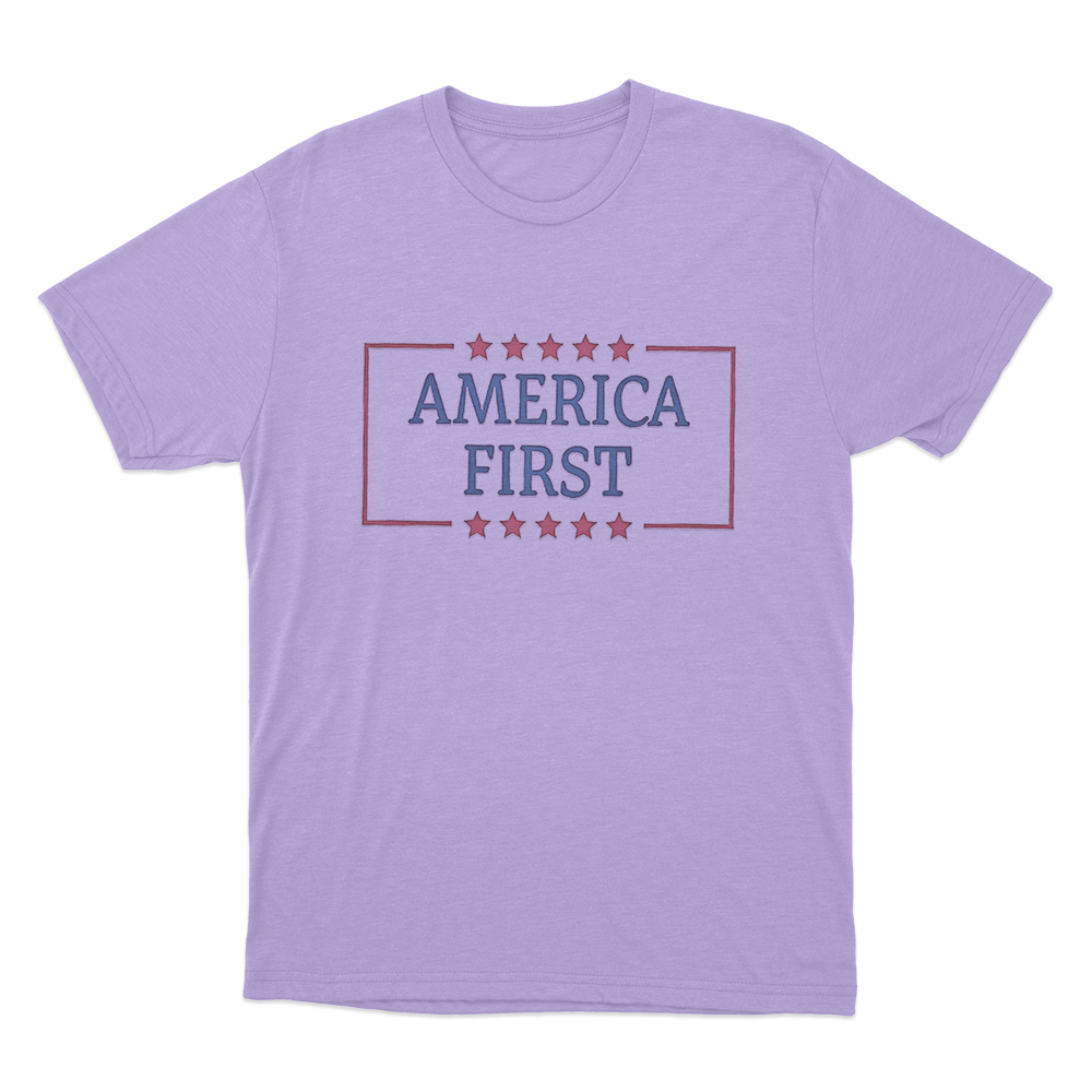 America First Stars Unisex T Shirt Purple America First Stars Unisex T Shirt Purple
