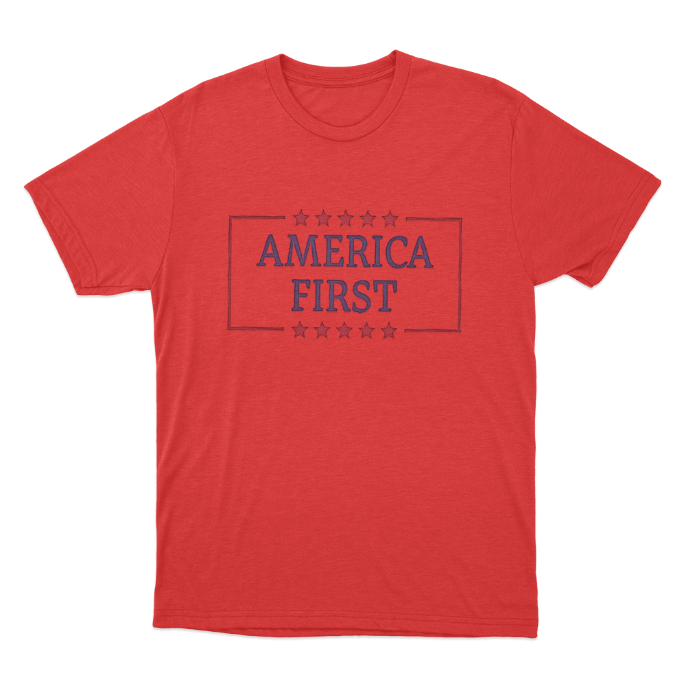 America First Stars Unisex T Shirt Red America First Stars Unisex T Shirt Red