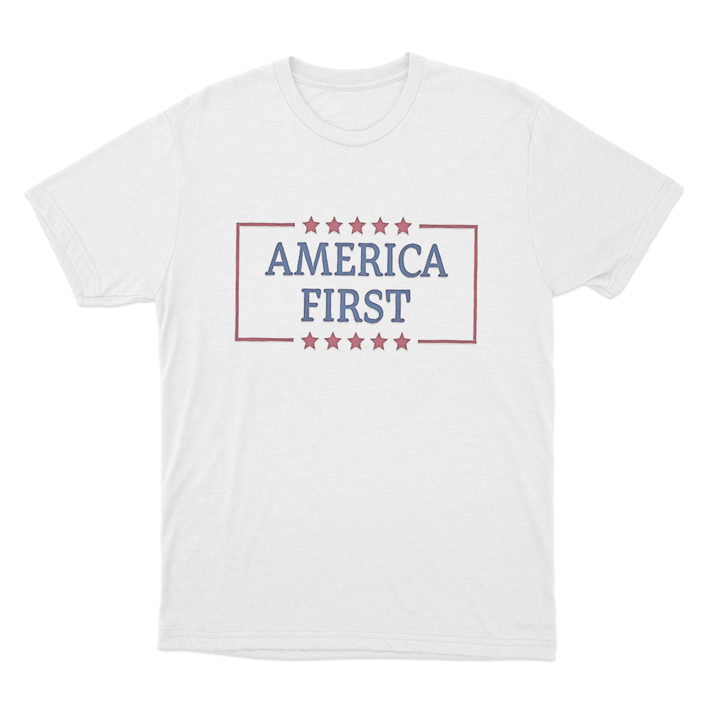 America First Stars Unisex T Shirt White America First Stars Unisex T Shirt White