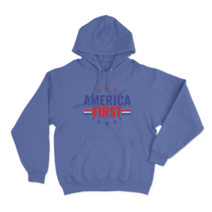 America First Unisex Hoodie Blue