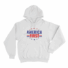 America First Unisex Hoodie White