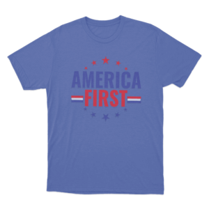 America First Unisex T Shirt Blue
