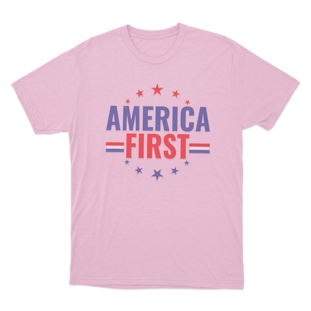 America First Unisex T Shirt Pink America First Unisex T Shirt Pink