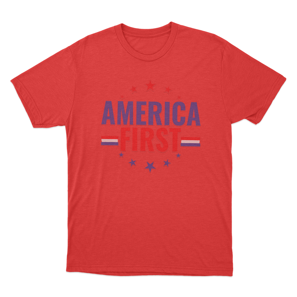 America First Unisex T Shirt Red America First Unisex T Shirt Red