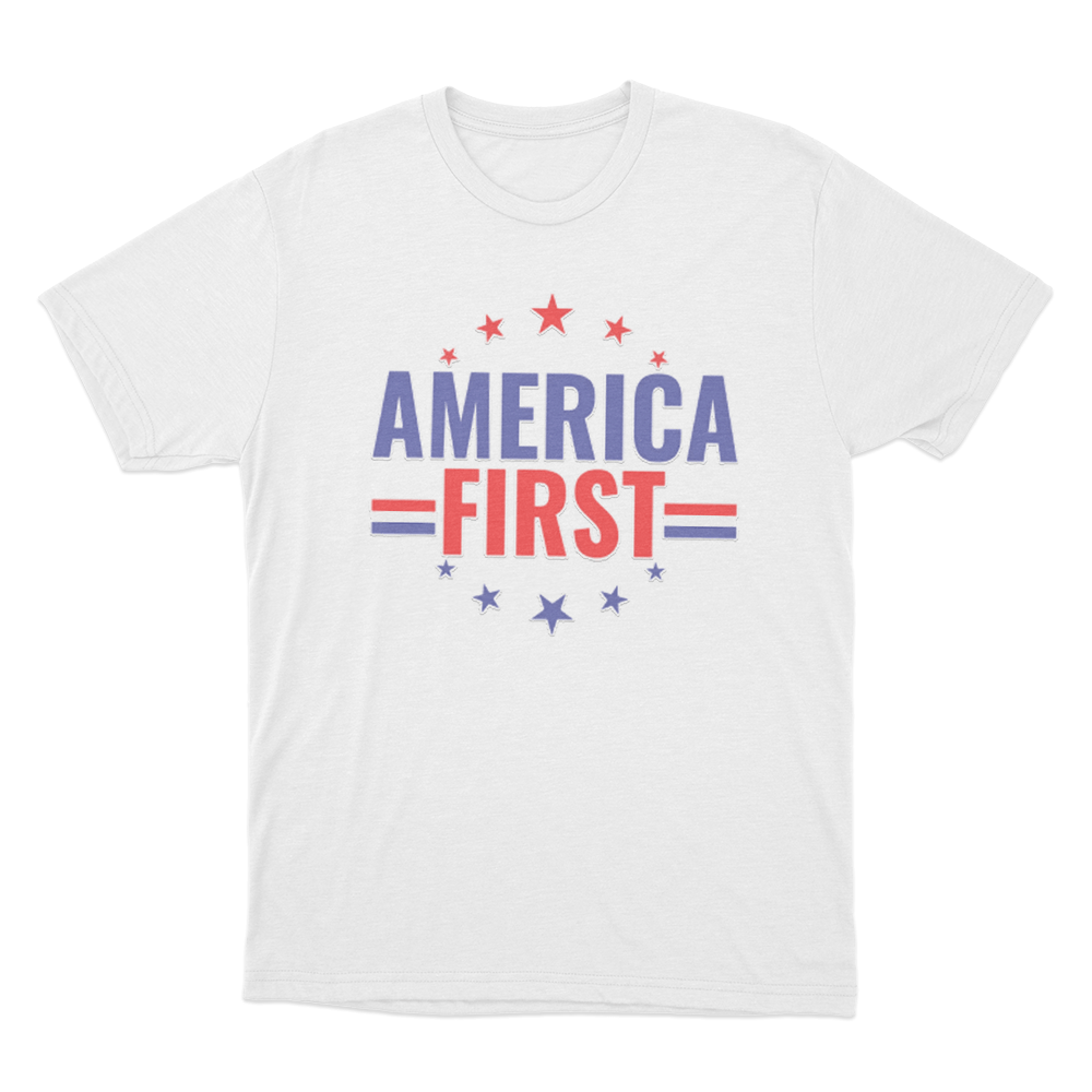 America First Unisex T Shirt White America First Unisex T Shirt White