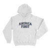 America First Varsity Unisex Hoodie White