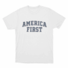 America First Varsity Unisex T Shirt White