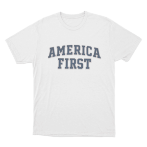 America First Varsity Unisex T Shirt White
