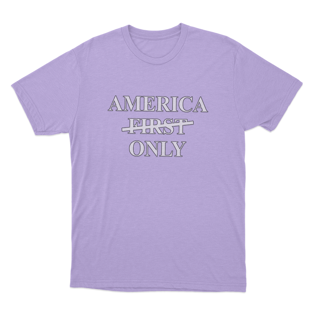 America Only Unisex T Shirt Purple America Only Unisex T Shirt Purple