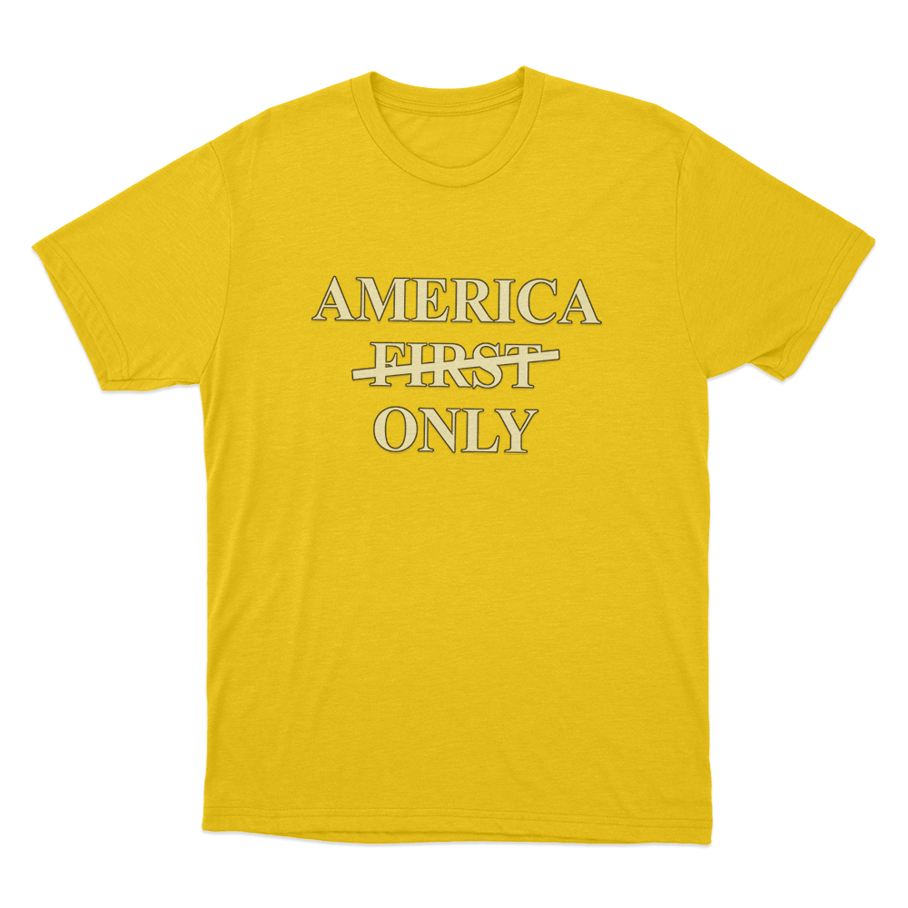 America Only Unisex T Shirt Yellow America Only Unisex T Shirt Yellow
