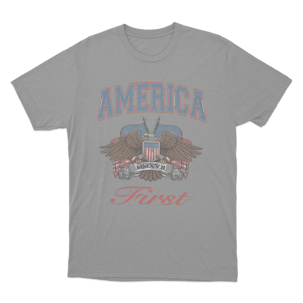 Eagle Emblem Unisex T Shirt Grey Eagle Emblem Unisex T Shirt Grey