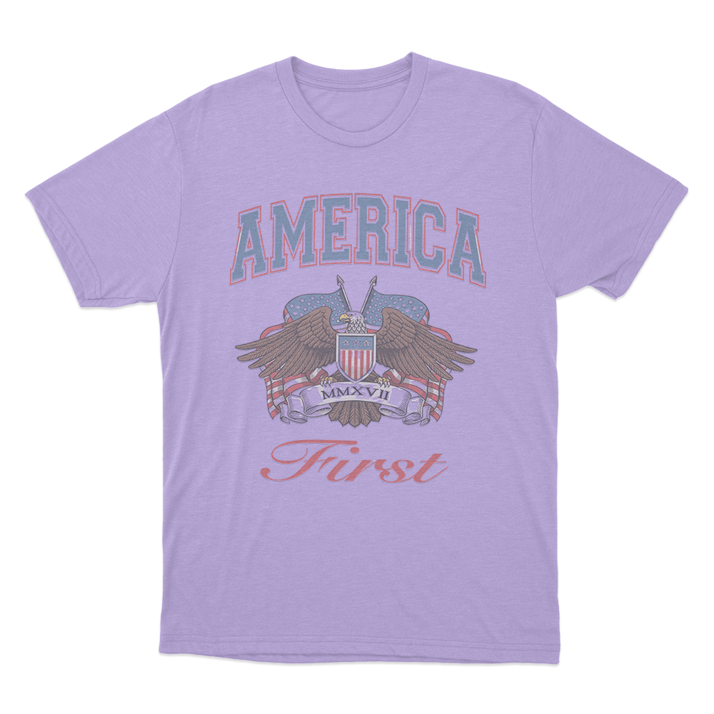 Eagle Emblem Unisex T Shirt Purple Eagle Emblem Unisex T Shirt Purple