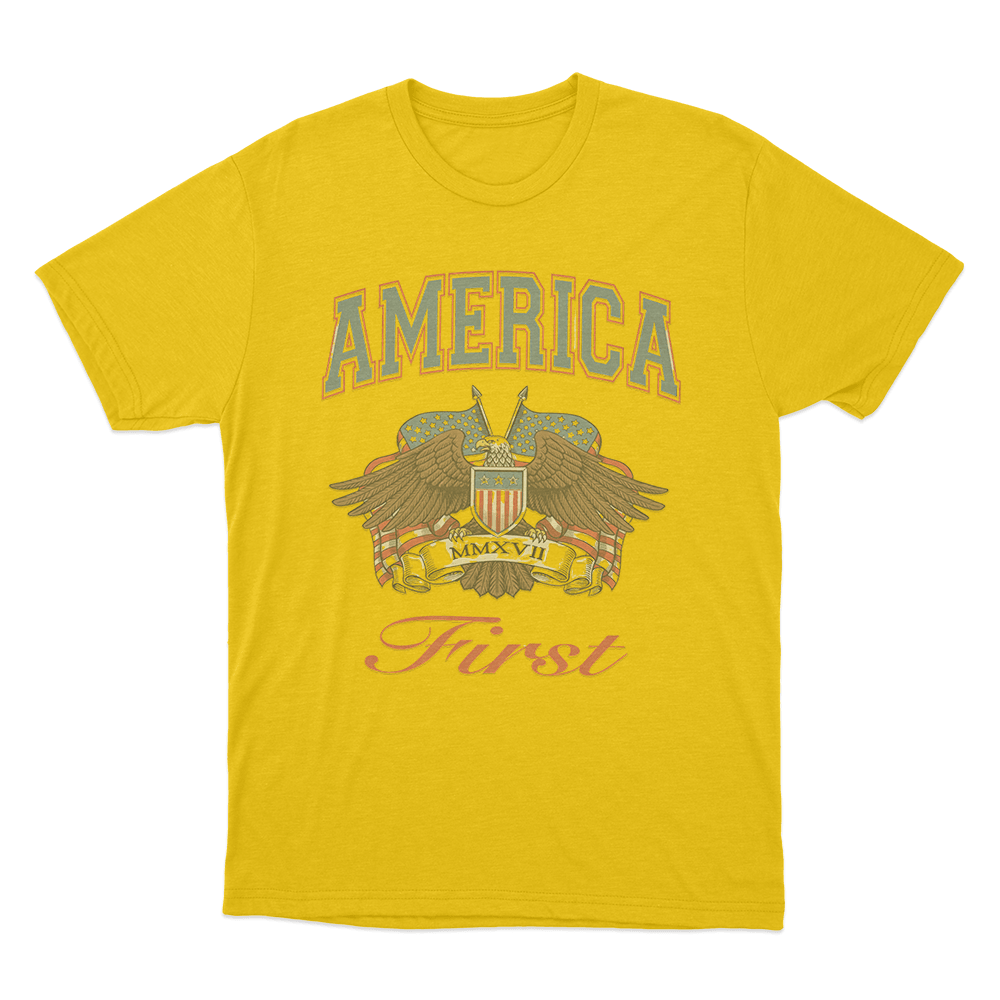 Eagle Emblem Unisex T Shirt Yellow Eagle Emblem Unisex T Shirt Yellow