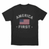 Vintage USA Flag Unisex T Shirt Black