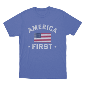 Vintage USA Flag Unisex T Shirt Blue