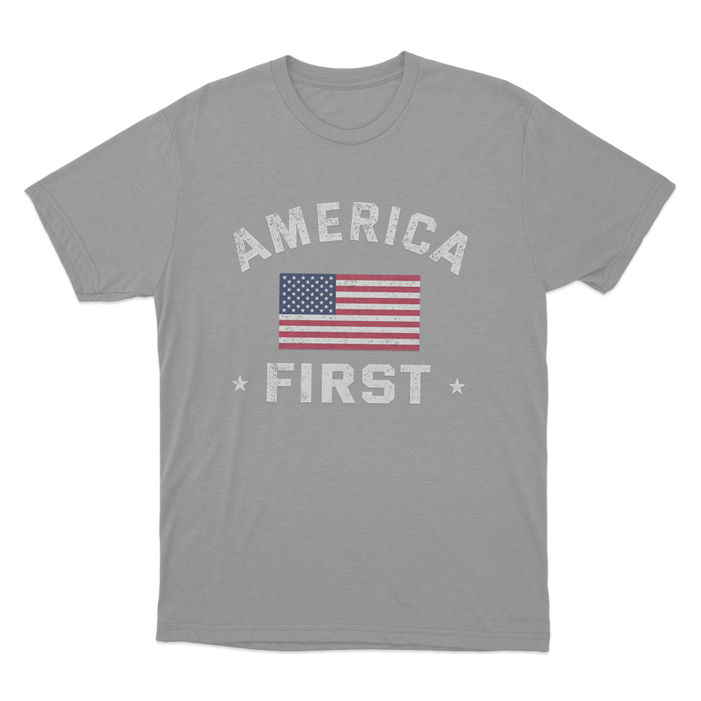 Vintage USA Flag Unisex T Shirt Grey Vintage USA Flag Unisex T Shirt Grey