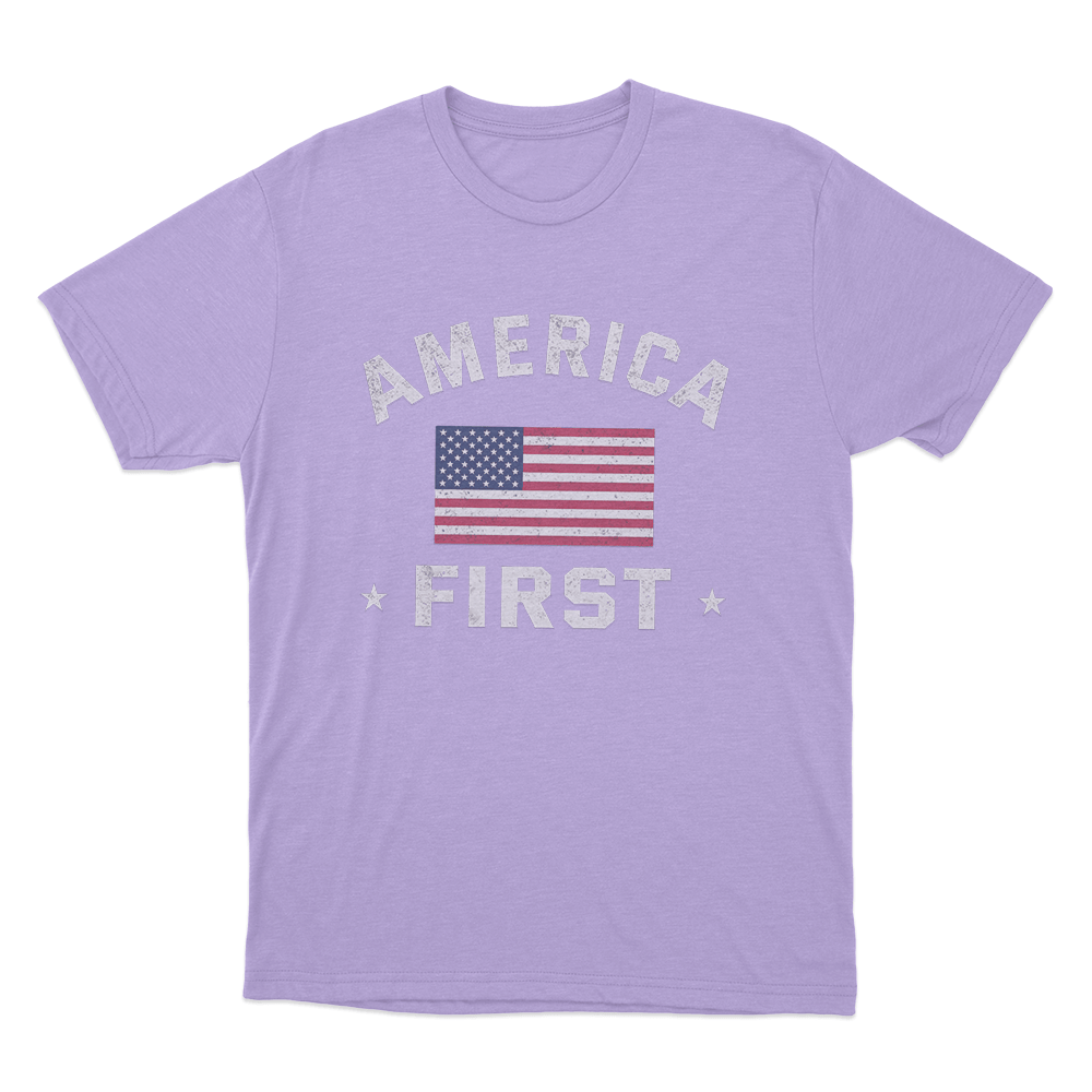 Vintage USA Flag Unisex T Shirt Purple Vintage USA Flag Unisex T Shirt Purple